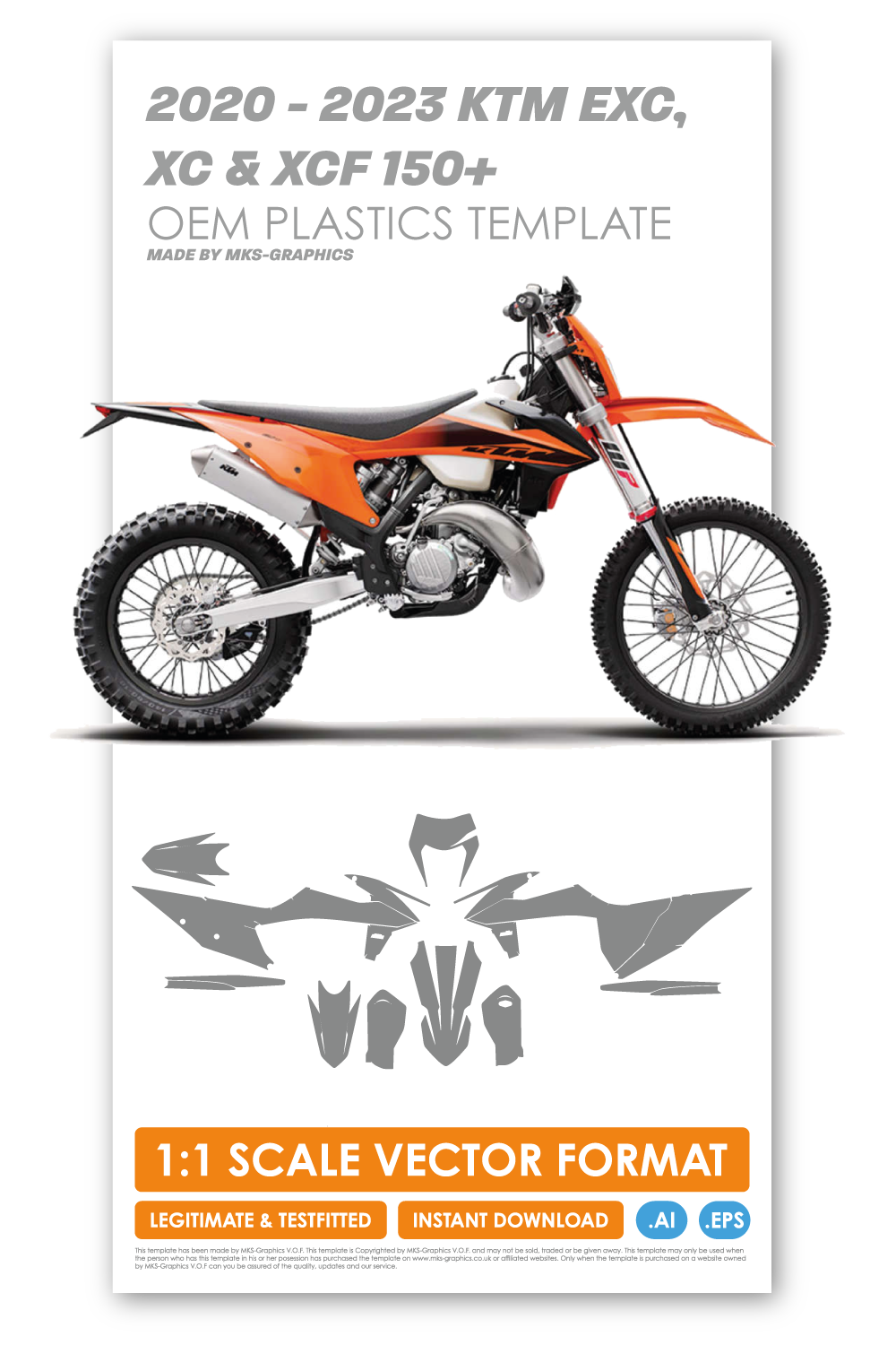 Acerbis Plastic Paramotor Submotor – Fits KTM EXC F 250 350 2020-2023, Modern Dirtbike Bodywork