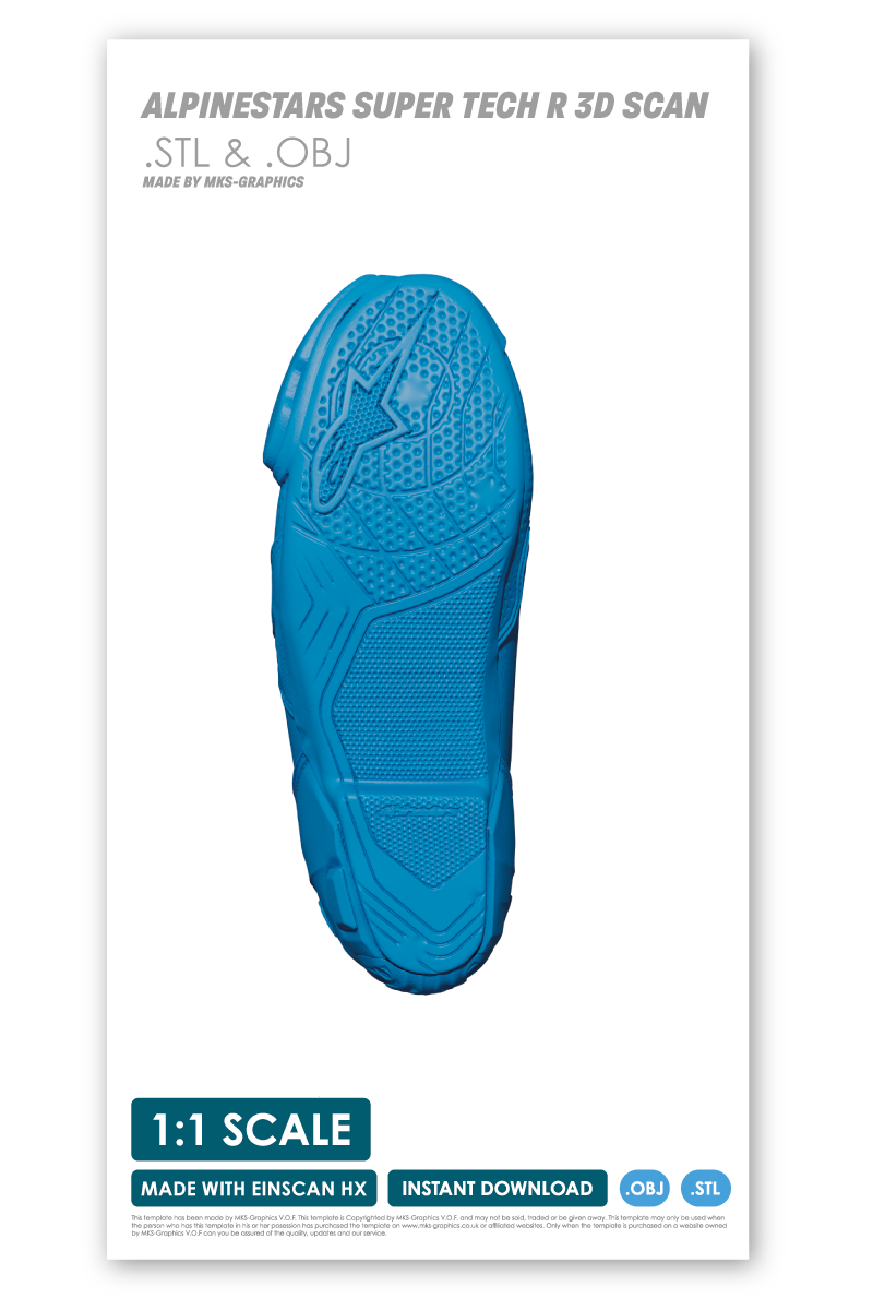 APLINESTARS SUPER TECH R BOOTS 3D SCAN (.OBJ & .STL)