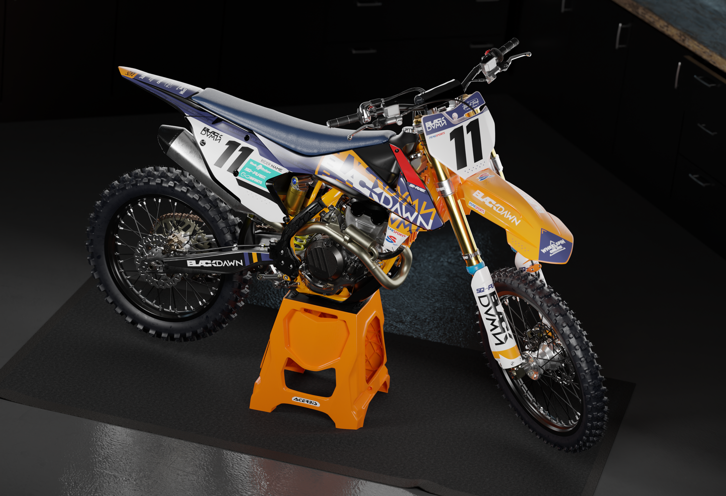 KTM - BLACK DAWN - PRE-MADE DESIGN (KTM - SX - SXF 2016 - 2017 - 2018)