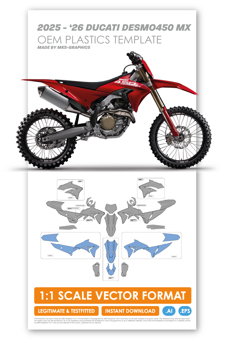 2025 / 2026 DUCATI DESMO450 MX TEMPLATE – MKS-Graphics