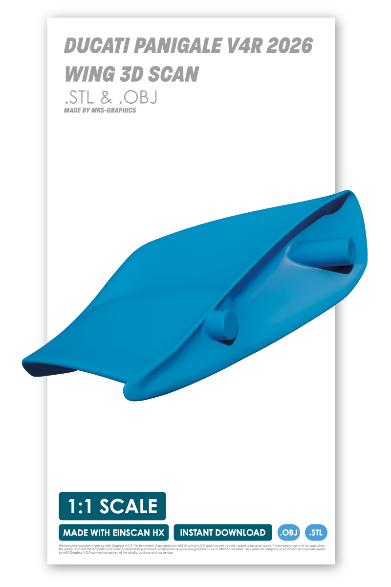 DUCATI PANIGALE V4 (S) 2025 WING 3D SCAN (RIGHT) (.OBJ & .STL)