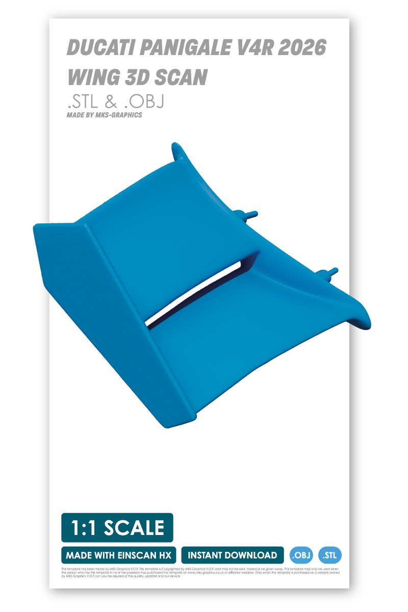 DUCATI PANIGALE V4R 2026 WING 3D SCAN (RIGHT) (.OBJ & .STL)