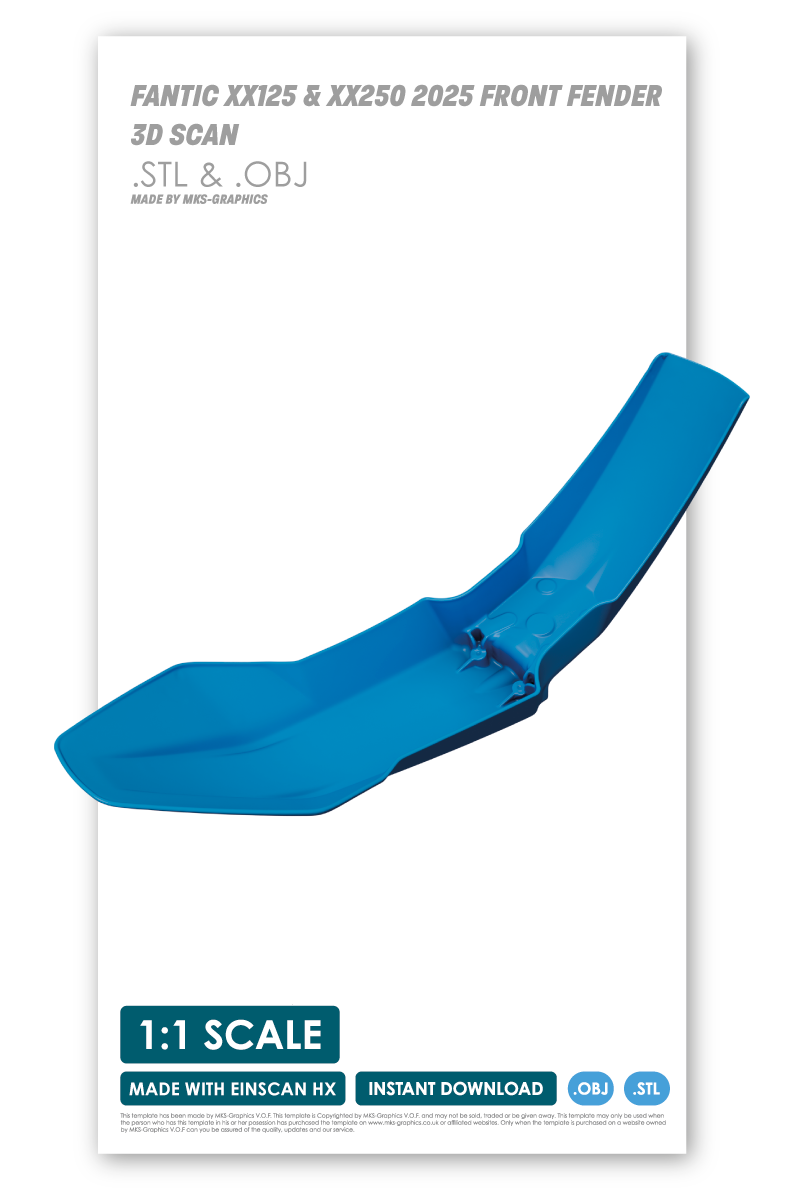 FANTIC XX125 & XX250 FRONT FENDER (2025) (.OBJ & .STL)