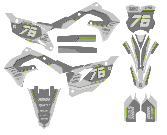 KAWASAKI - CYBORG - PRE-MADE DESIGN (KAWASAKI KX250F KX450F 2019 - 2020 - 2021 - 2022 - 2023 - 2024)