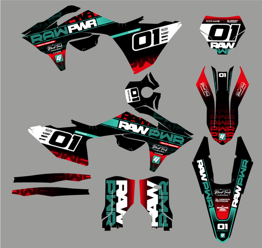 GASGAS - RAW PWR - PRE-MADE DESIGN (GASGAS MC450F, MC350F, MC250F 2024)