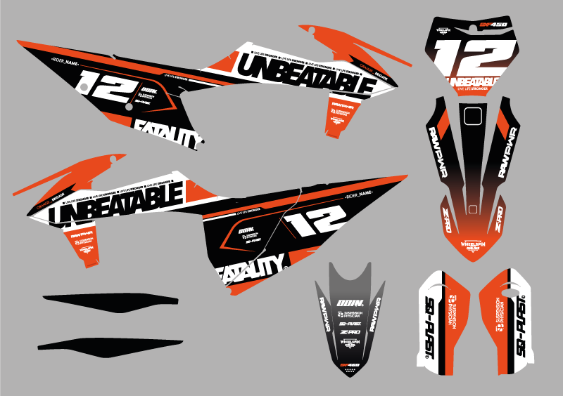 KTM - UNBEATABLE - PRE-MADE DESIGN (KTM - SX - SXF 2019 - 2020 - 2021 - 2022)