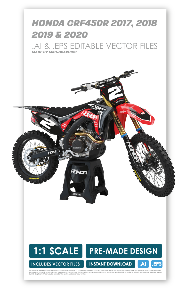 HONDA - LIGHTNING 4 - PRE-MADE DESIGN (HONDA CRF450R 2017 - 2018 - 2019 - 2020)