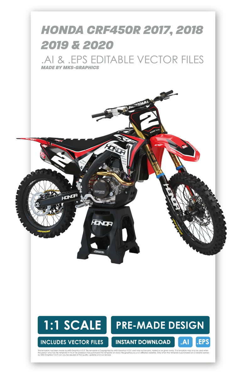 HONDA - LIGHTNING 1 - PRE-MADE DESIGN (HONDA CRF450R 2017 - 2018 - 2019 - 2020)