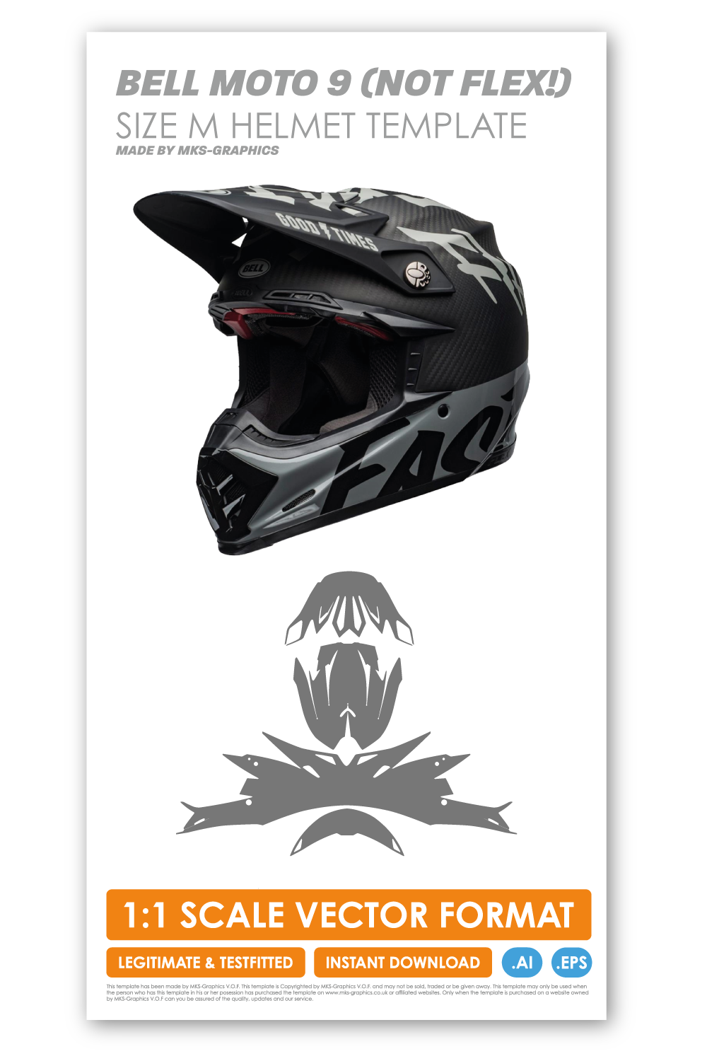 bell helmet design template BELL MOTO 9 (SIZE MEDIUM) TEMPLATE – MKS-Graphics