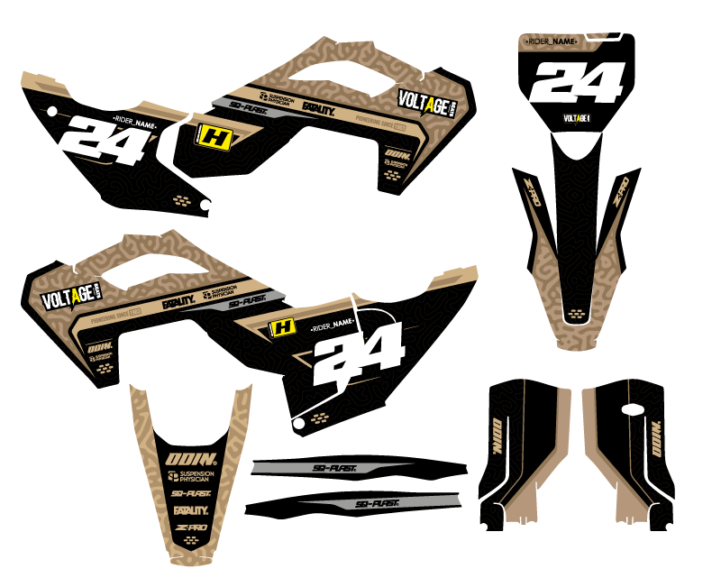 HUSQVARNA - SQUIGGLE - PRE-MADE DESIGN (HUSQVARNA TC/FC 125+ 2019 - 2020 - 2021)