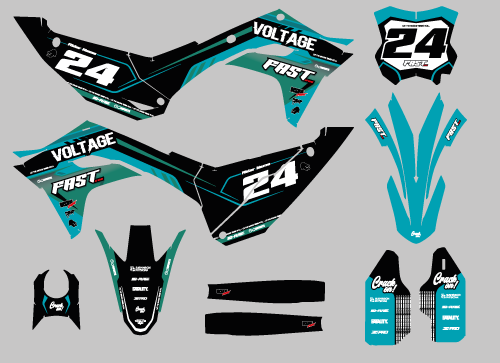 KAWASAKI - VOLTAGE - PRE-MADE DESIGN (KAWASAKI KX450 2024 - 2025)
