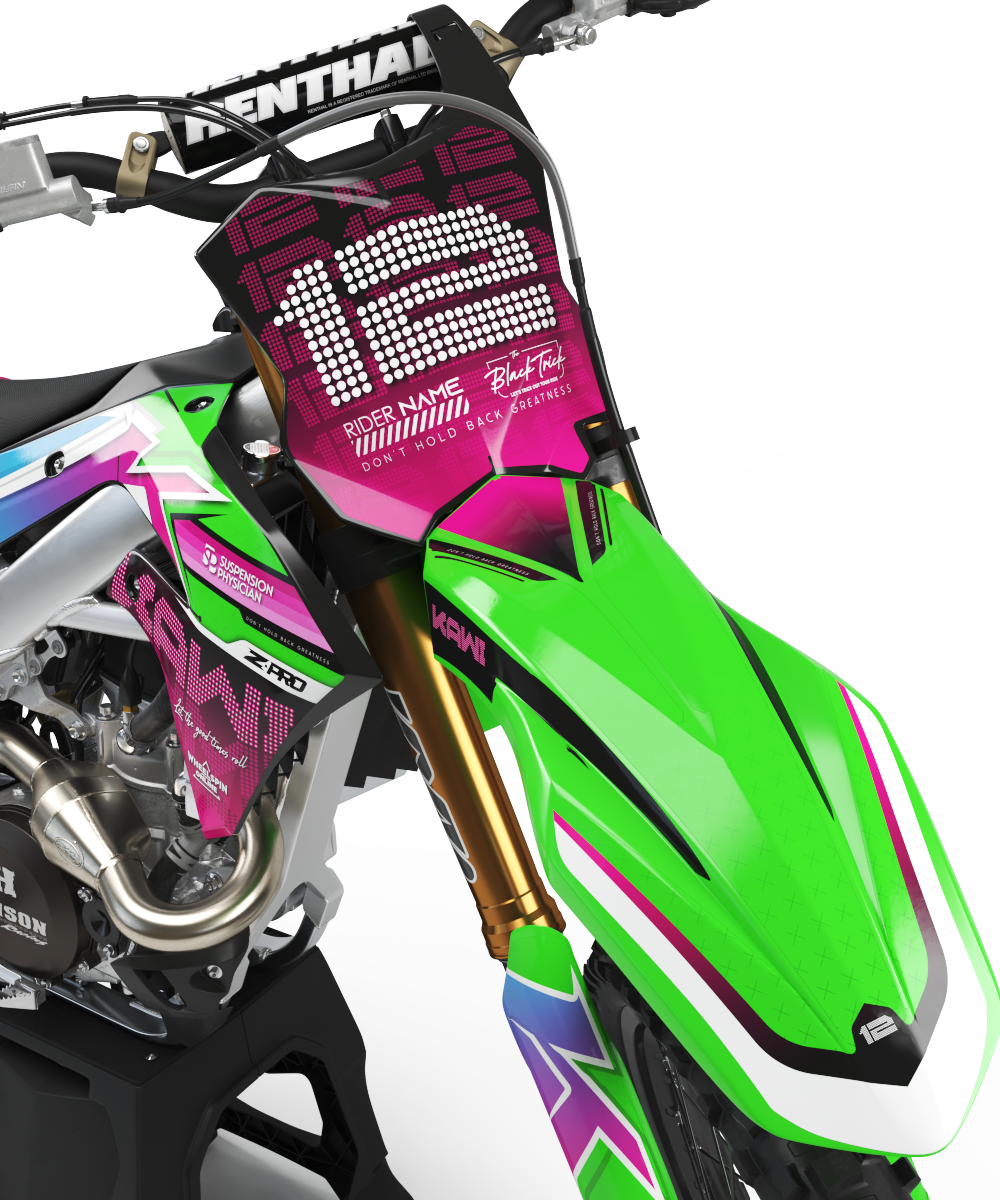 KAWASAKI - DISCO - PRE-MADE DESIGN (KAWASAKI KX250F KX450F 2019 - 2020 - 2021 - 2022 - 2023 - 2024)