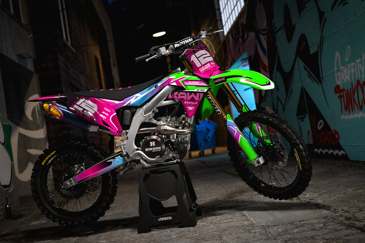 KAWASAKI - DISCO - PRE-MADE DESIGN (KAWASAKI KX250F KX450F 2019 - 2020 - 2021 - 2022 - 2023 - 2024)