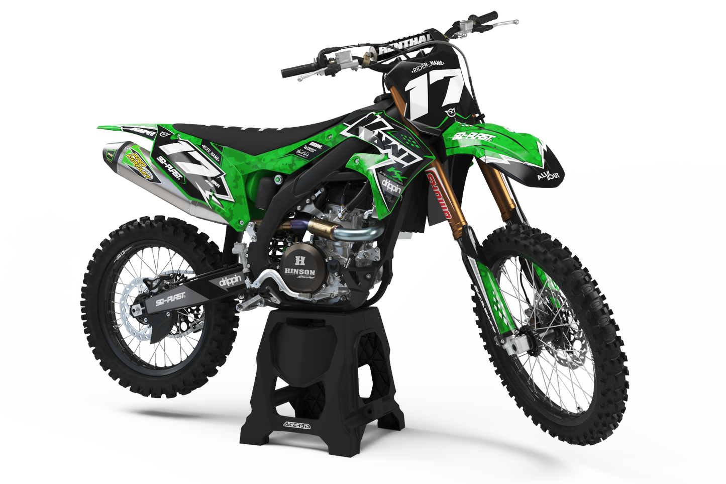 KAWASAKI - WARFARE - PRE-MADE DESIGN (KAWASAKI KX250F KX450F 2019 - 2020 - 2021 - 2022 - 2023 - 2024)