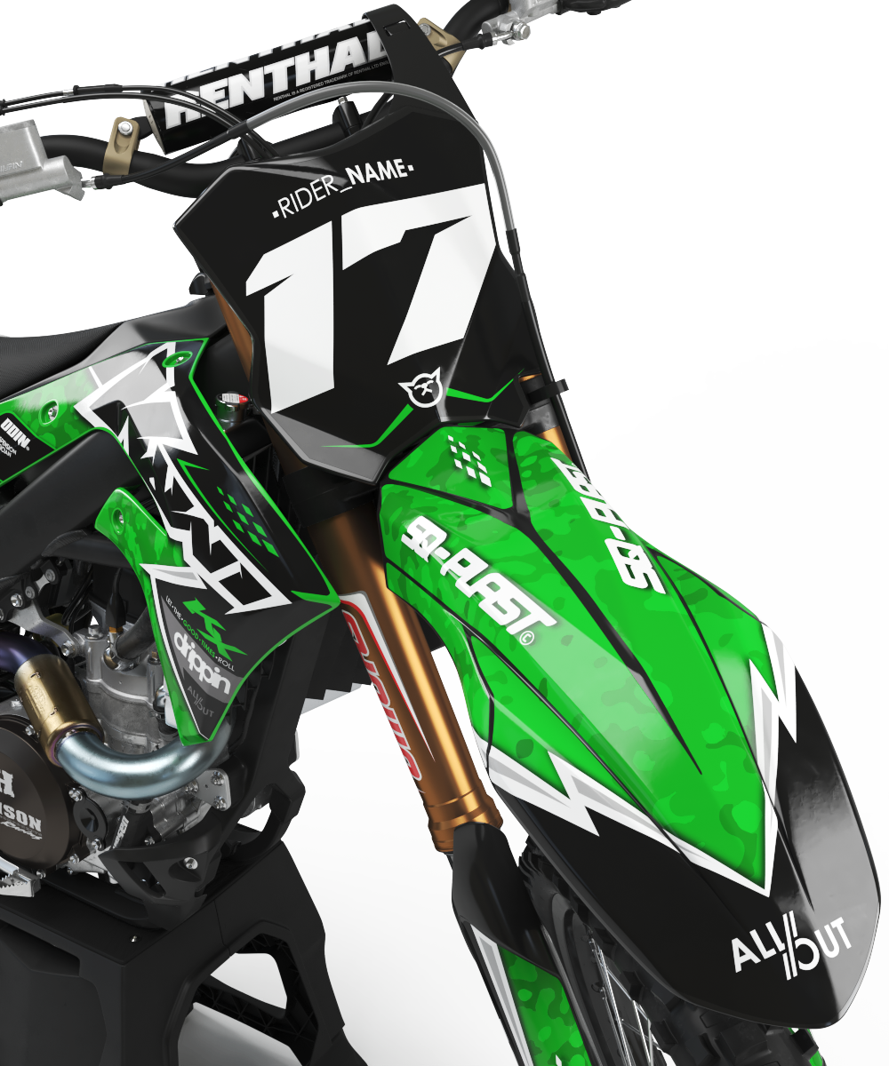 KAWASAKI - WARFARE - PRE-MADE DESIGN (KAWASAKI KX250F KX450F 2019 - 2020 - 2021 - 2022 - 2023 - 2024)