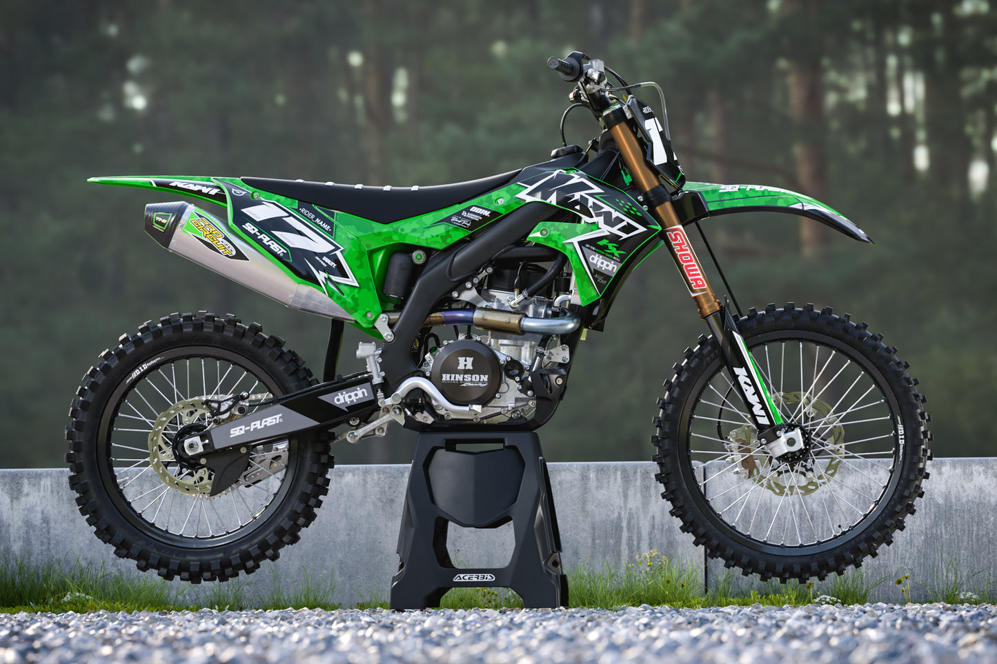 KAWASAKI - WARFARE - PRE-MADE DESIGN (KAWASAKI KX250F KX450F 2019 - 2020 - 2021 - 2022 - 2023 - 2024)