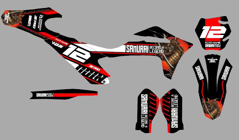 GASGAS - SAMURAI - PRE-MADE DESIGN (GASGAS MC450F, MC350F, MC250F 2021, 2022 & 2023)