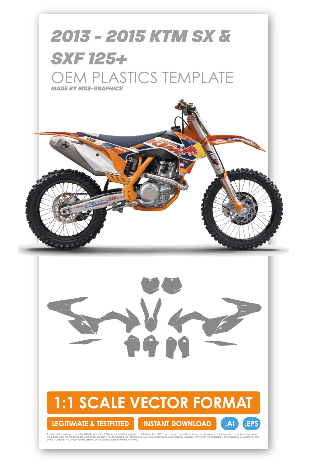 KTM Motocross Templates – MKS-Graphics