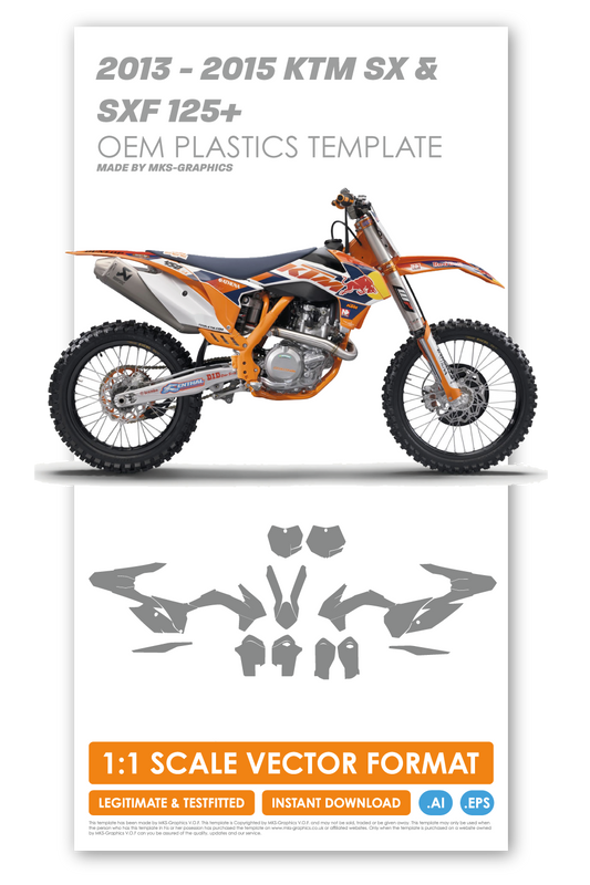 KTM SX & SXF 125+ 2013, 2014 & 2015 TEMPLATE