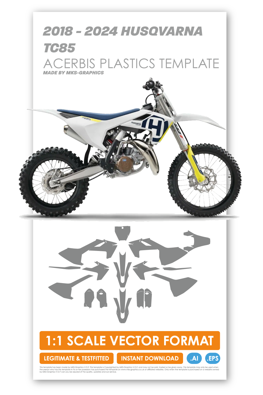 HUSQVARNA TC85 2018 - 2019 - 2020 - 2021 - 2022 - 2023 - 2024 – MKS ...