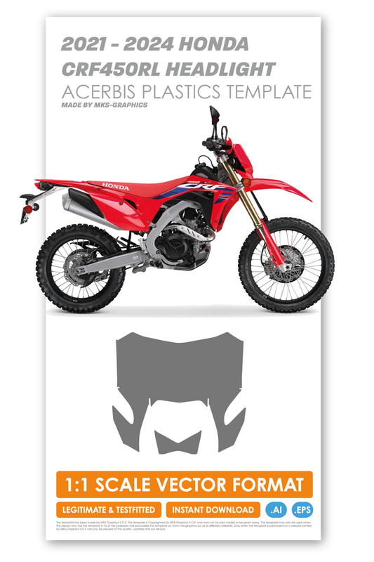 HONDA CRF450RL 2019-2024 HEADLIGHT TEMPLATE (ACERBIS PLASTICS)