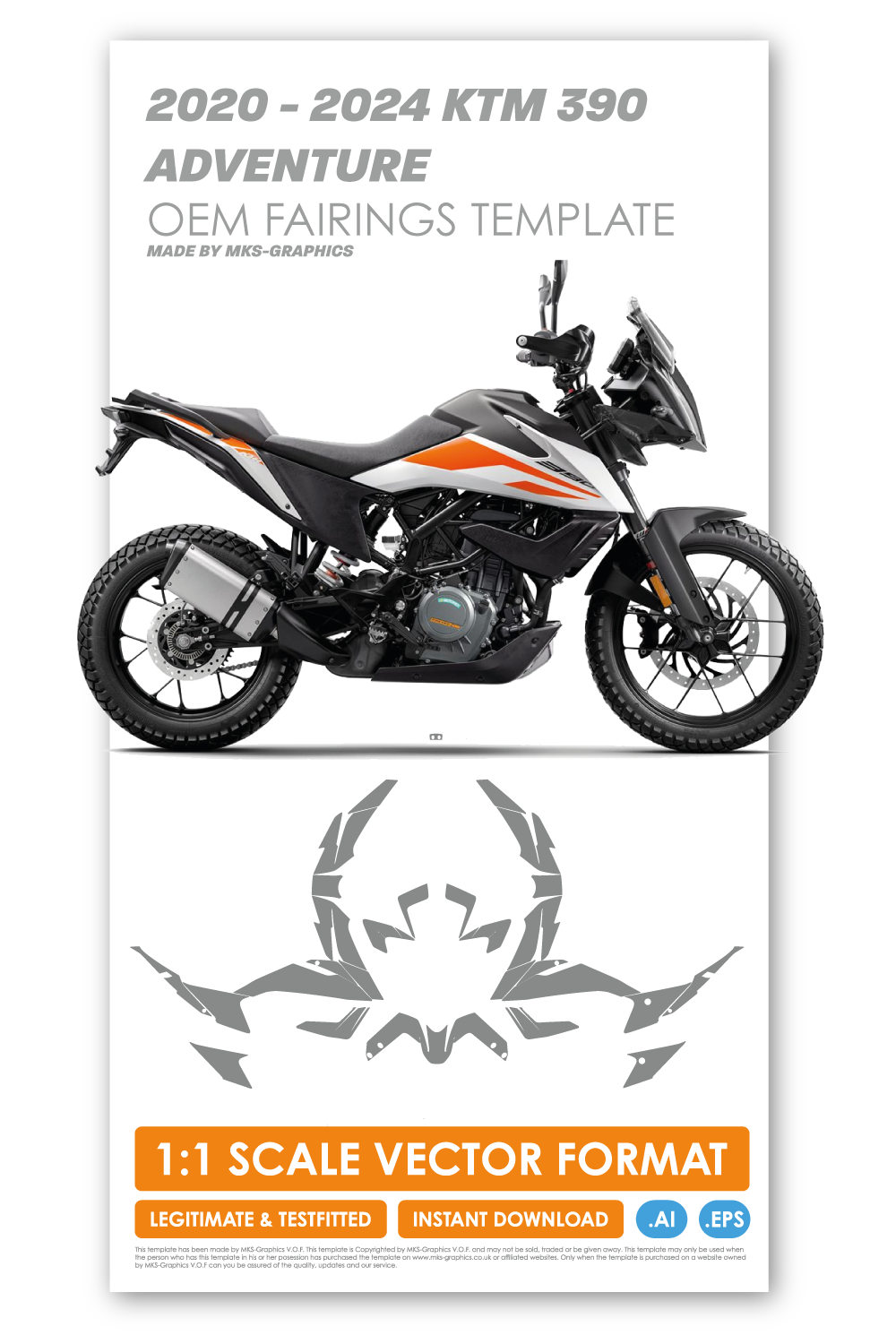 KTM 390 ADVENTURE 2020 - 2021 - 2022 - 2023 - 2024 TEMPLATE