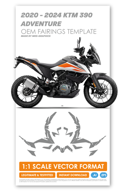 KTM 390 ADVENTURE 2020 - 2021 - 2022 - 2023 - 2024 TEMPLATE