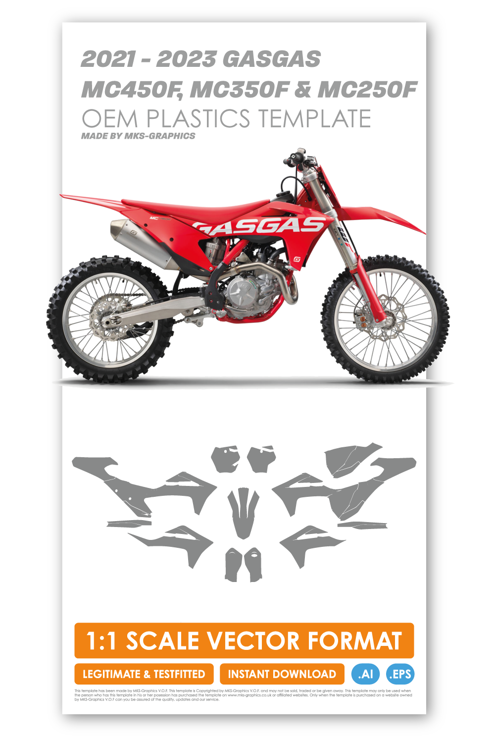 GASGAS MC450F, MC350F, MC250F 2021, 2022 & 2023