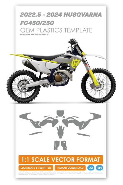 HUSQVARNA FC450/350/250 2023 - 2024 TEMPLATE