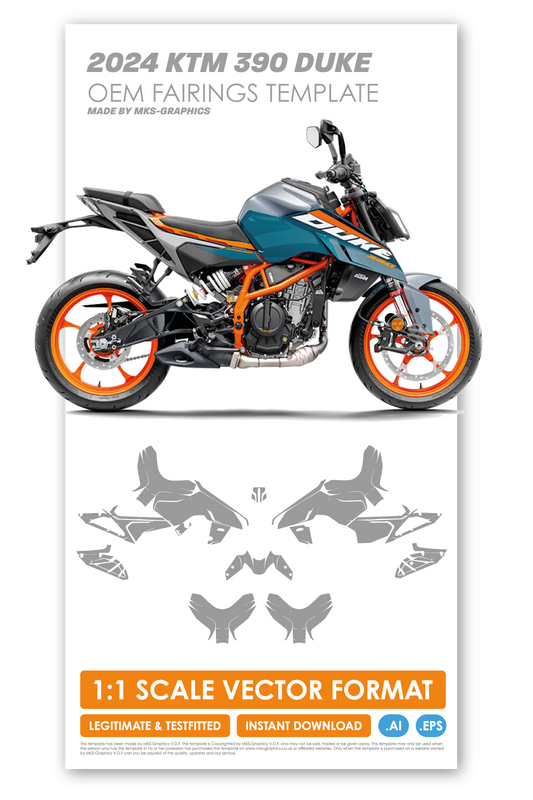 KTM 390 DUKE 2024 TEMPLATE (OEM FAIRINGS)