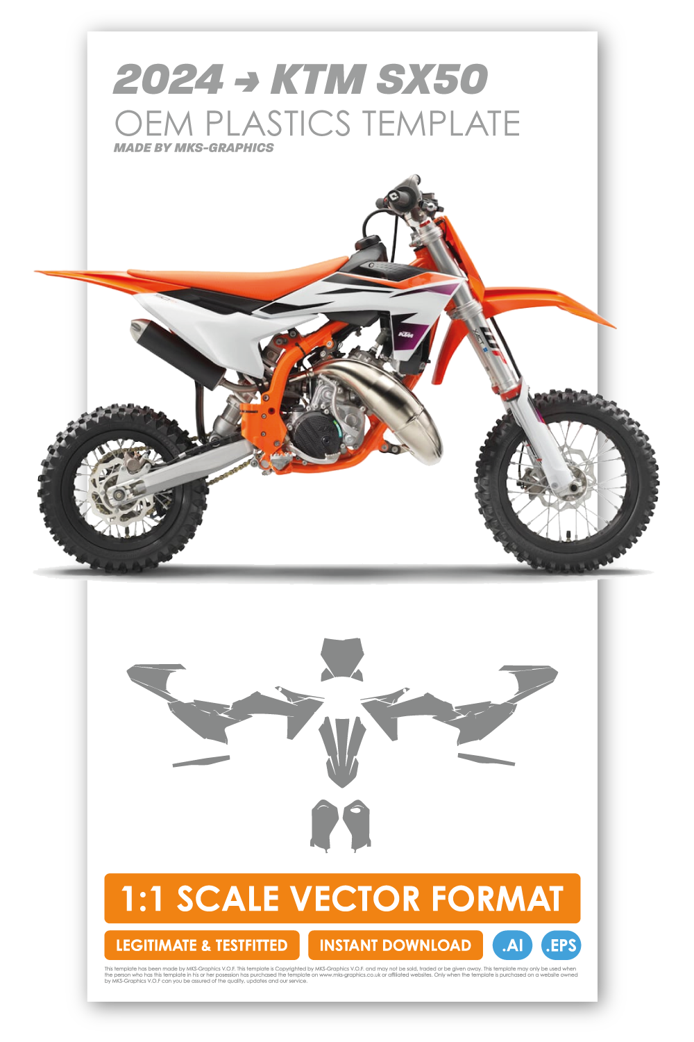 KTM SX50 2024 TEMPLATE (OEM PLASTICS)