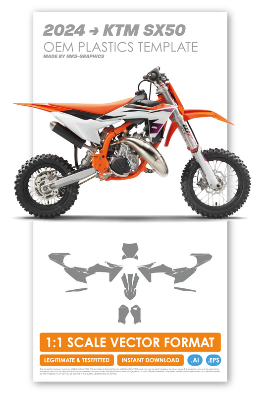 KTM SX50 2024 TEMPLATE (OEM PLASTICS)