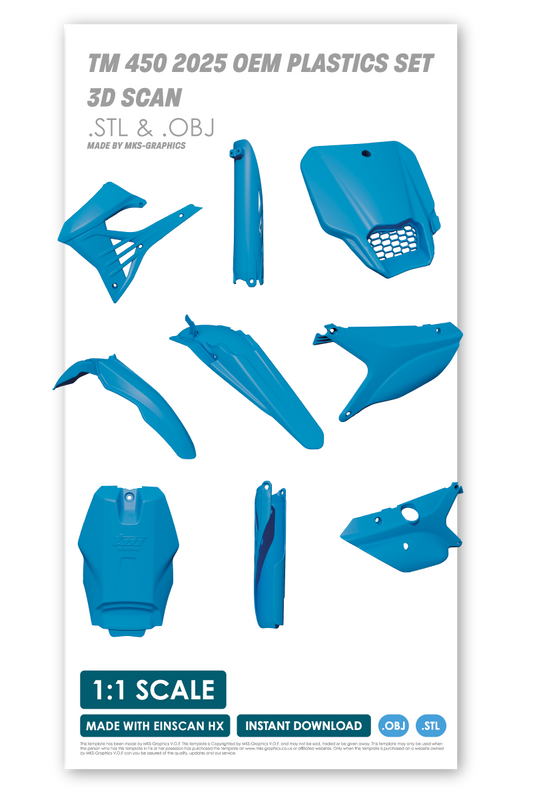 TM 4T 450Fi ES SMR REAR FENDER (2022 to 2026) (.OBJ & .STL)