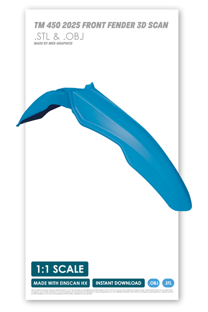 TM 4T 450Fi ES SMR REAR FENDER (2022 to 2026) (.OBJ & .STL)