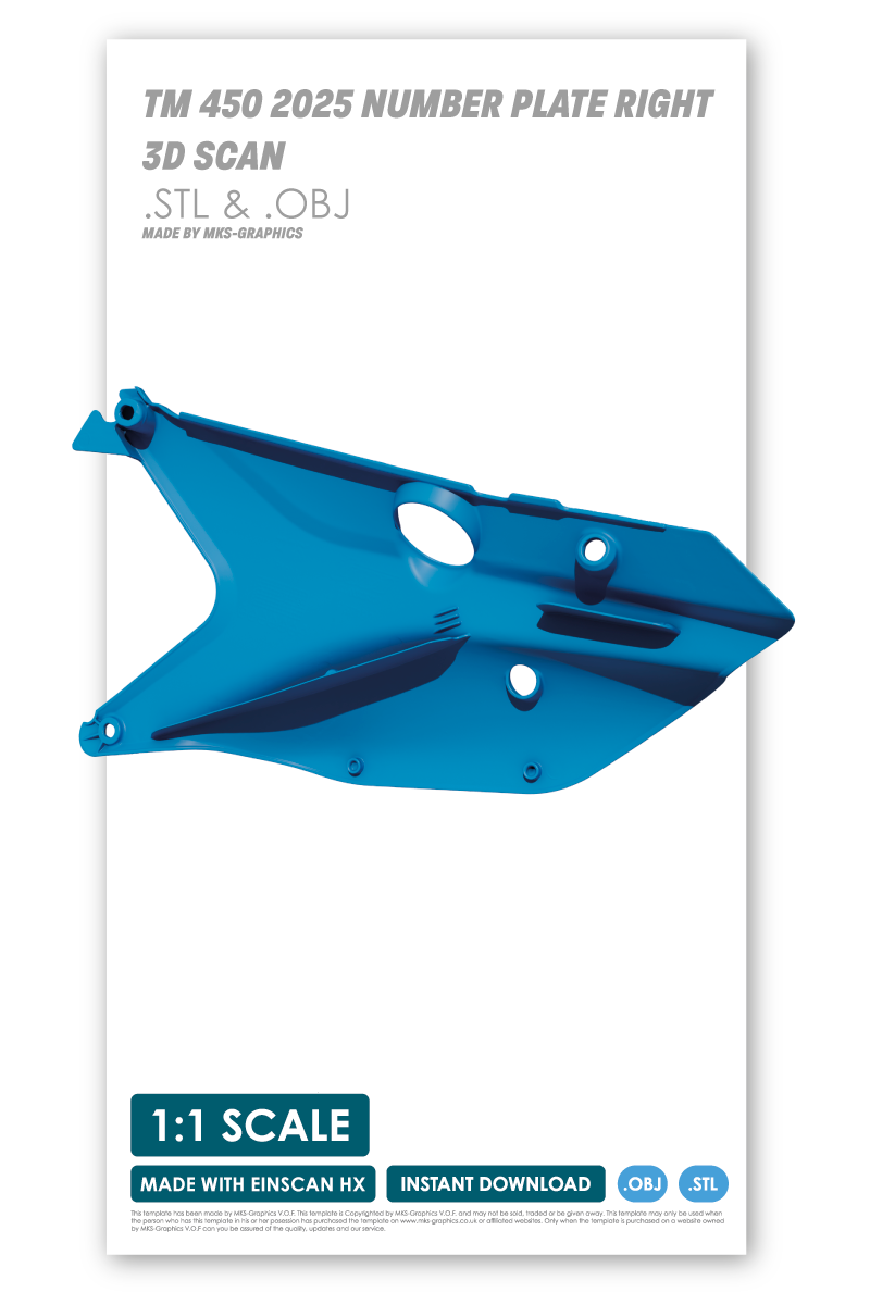 TM 4T 450Fi ES SMR NUMBERPLATE RIGHT (2022 to 2026) (.OBJ & .STL)
