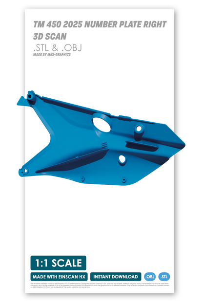 TM 4T 450Fi ES SMR NUMBERPLATE RIGHT (2022 to 2026) (.OBJ & .STL)