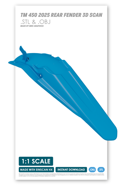 TM 4T 450Fi ES SMR REAR FENDER (2022 to 2026) (.OBJ & .STL)