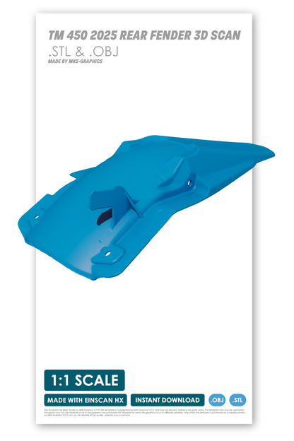 TM 4T 450Fi ES SMR REAR FENDER (2022 to 2026) (.OBJ & .STL)