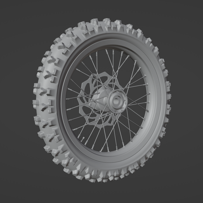 65CC FRONT WHEEL ASSEMBLY 3D MODEL (.OBJ AND .BLEND)