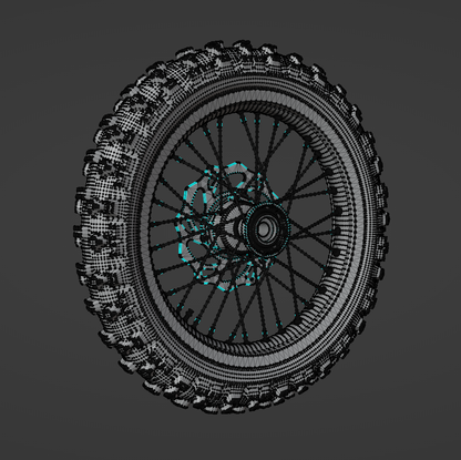 65CC FRONT WHEEL ASSEMBLY 3D MODEL (.OBJ AND .BLEND)