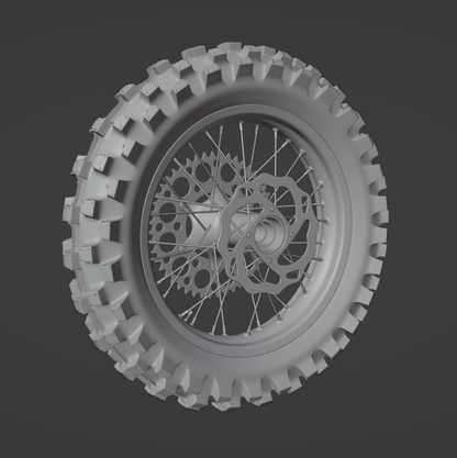 65CC REAR WHEEL ASSEMBLY 3D MODEL (.OBJ AND .BLEND)