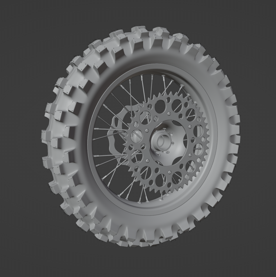 65CC REAR WHEEL ASSEMBLY 3D MODEL (.OBJ AND .BLEND)