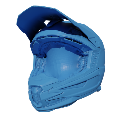 6D ATB-1 SIZE M HELMET INCLUDING VISOR (SEPARATE) 3D SCAN (.OBJ AND .STL)