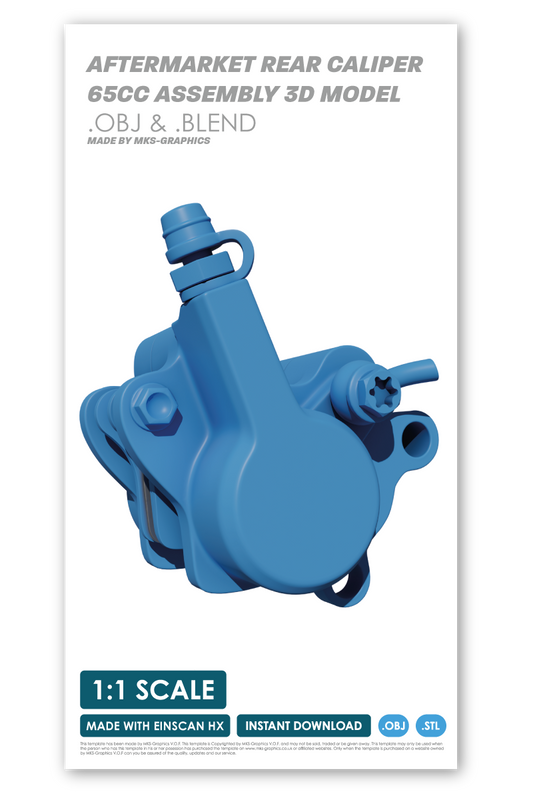 AFTERMARKET 65CC REAR CALIPER ASSEMBLY 3D MODEL (.OBJ AND .BLEND)