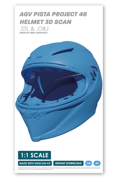 agv pista free 3d model AGV PISTA PROJECT 46 HELMET 3D SCAN (.OBJ AND .STL) – MKS-Graphics