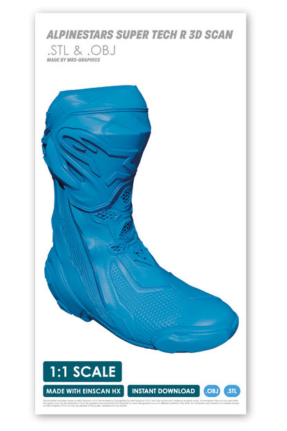 APLINESTARS SUPER TECH R BOOTS 3D SCAN (.OBJ & .STL)