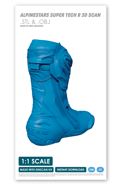 APLINESTARS SUPER TECH R BOOTS 3D SCAN (.OBJ & .STL)