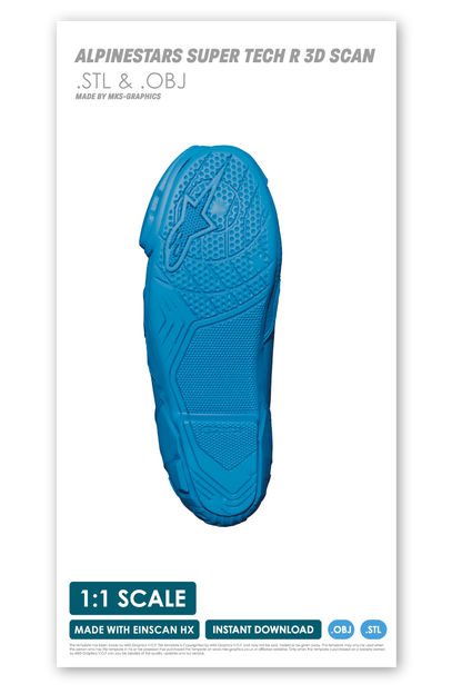 APLINESTARS SUPER TECH R BOOTS 3D SCAN (.OBJ & .STL)