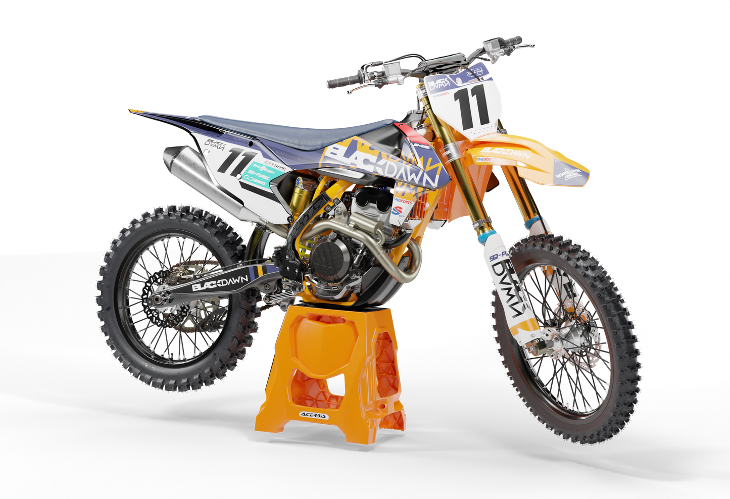 FULL KTM SX250F 2016, 2017 & 2018 3D DIRTBIKE MODEL (.OBJ AND .BLEND)