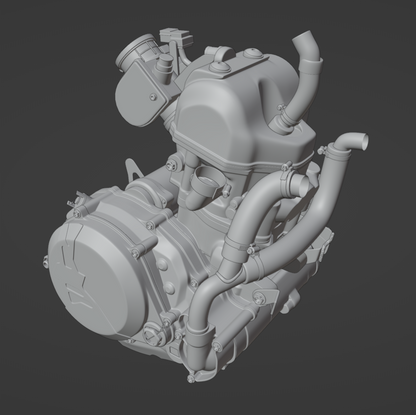 HONDA CRF450R 2021 ENGINE 3D MODEL (.OBJ AND .BLEND)